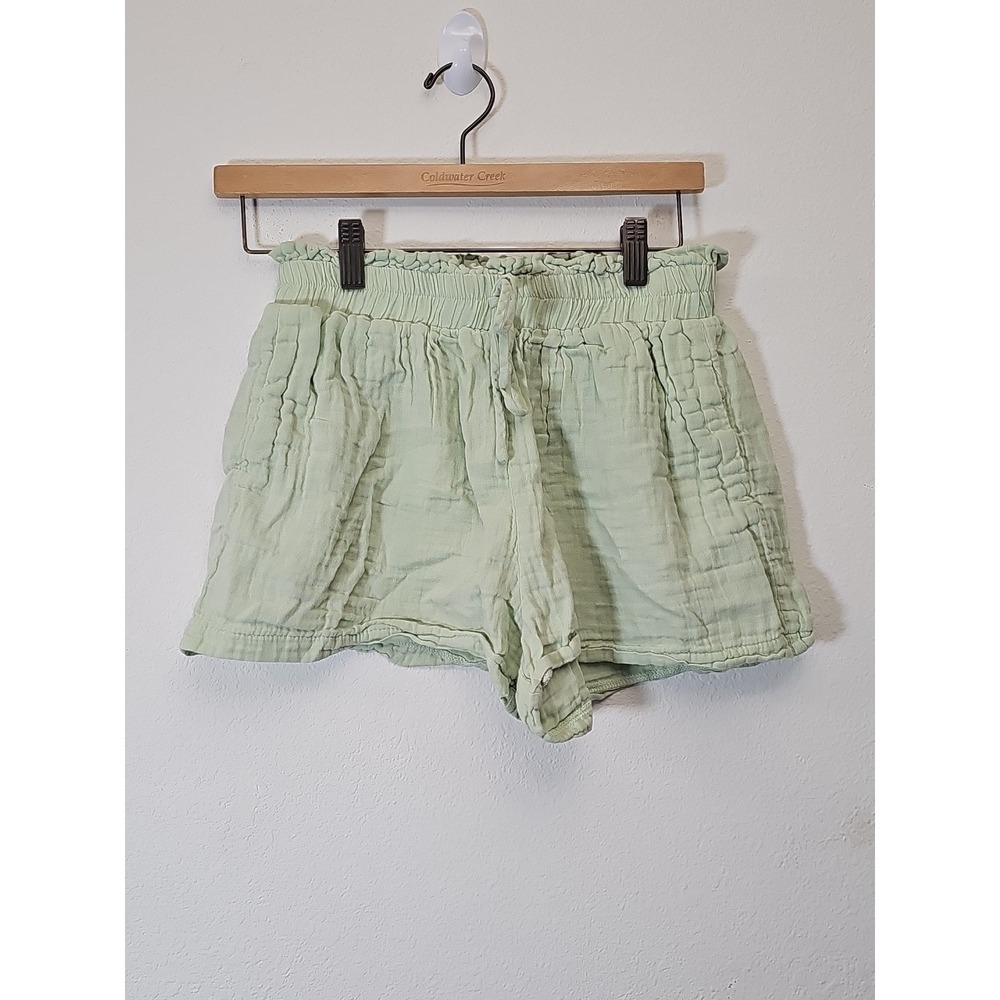 Better Be Women's Casual Shorts Green Jesse Sage Waist High Rise Size S